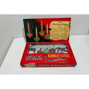 Noma Nostalgia Series Christmas Bubble Lites With Box 7 Light String Lights